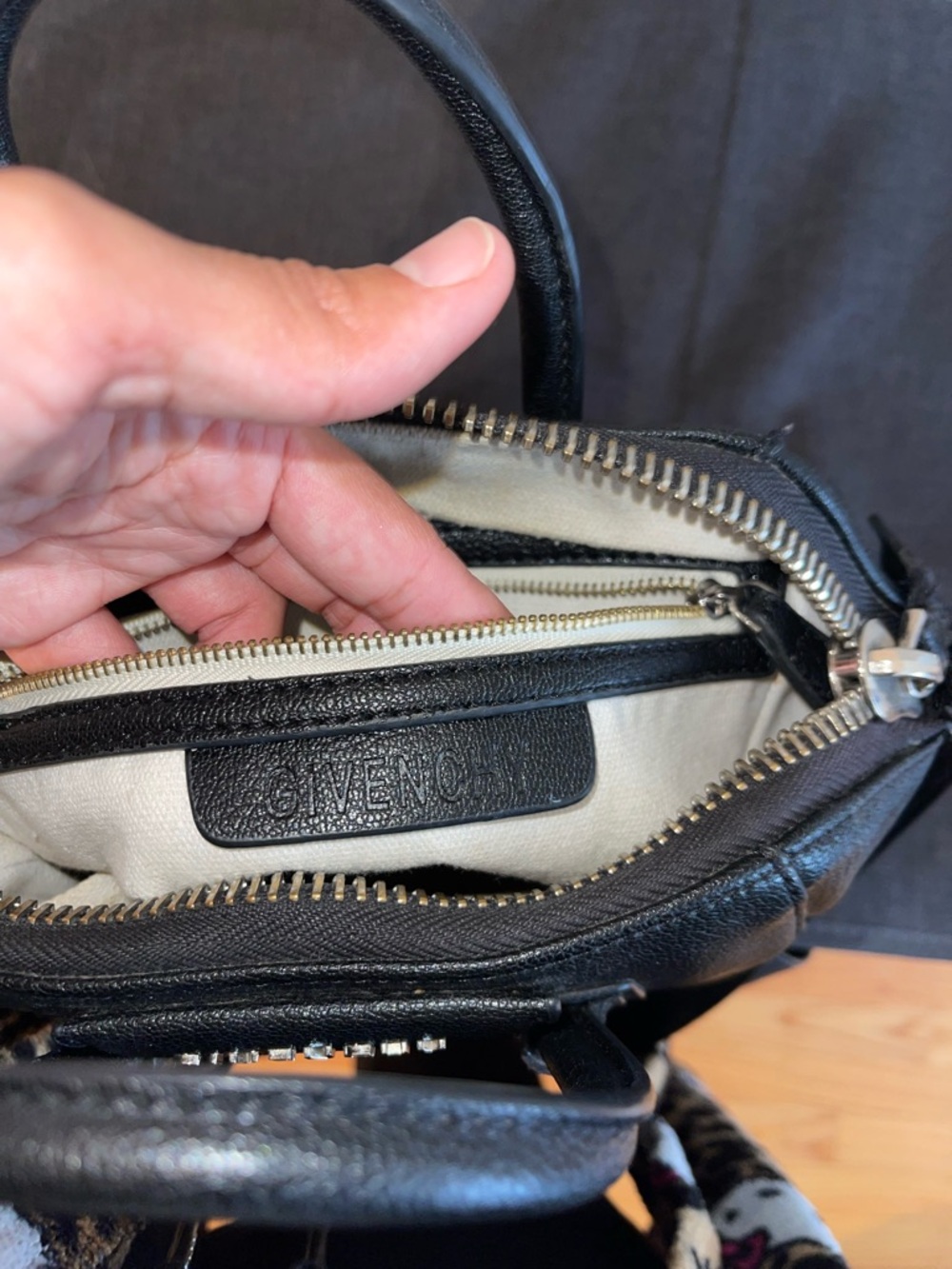 Givenchy Black Leather Dome Satchel with Top Handles - Picture 3 of 4